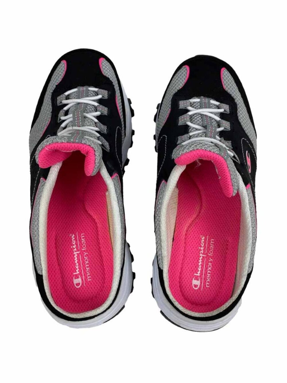 Champion Women's Mule Slip-On Sneakers Black Pink Size 6W